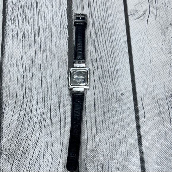 Brighton Cross Haven Watch  Red Leather Silver Needs Battery - Picture 3 of 4